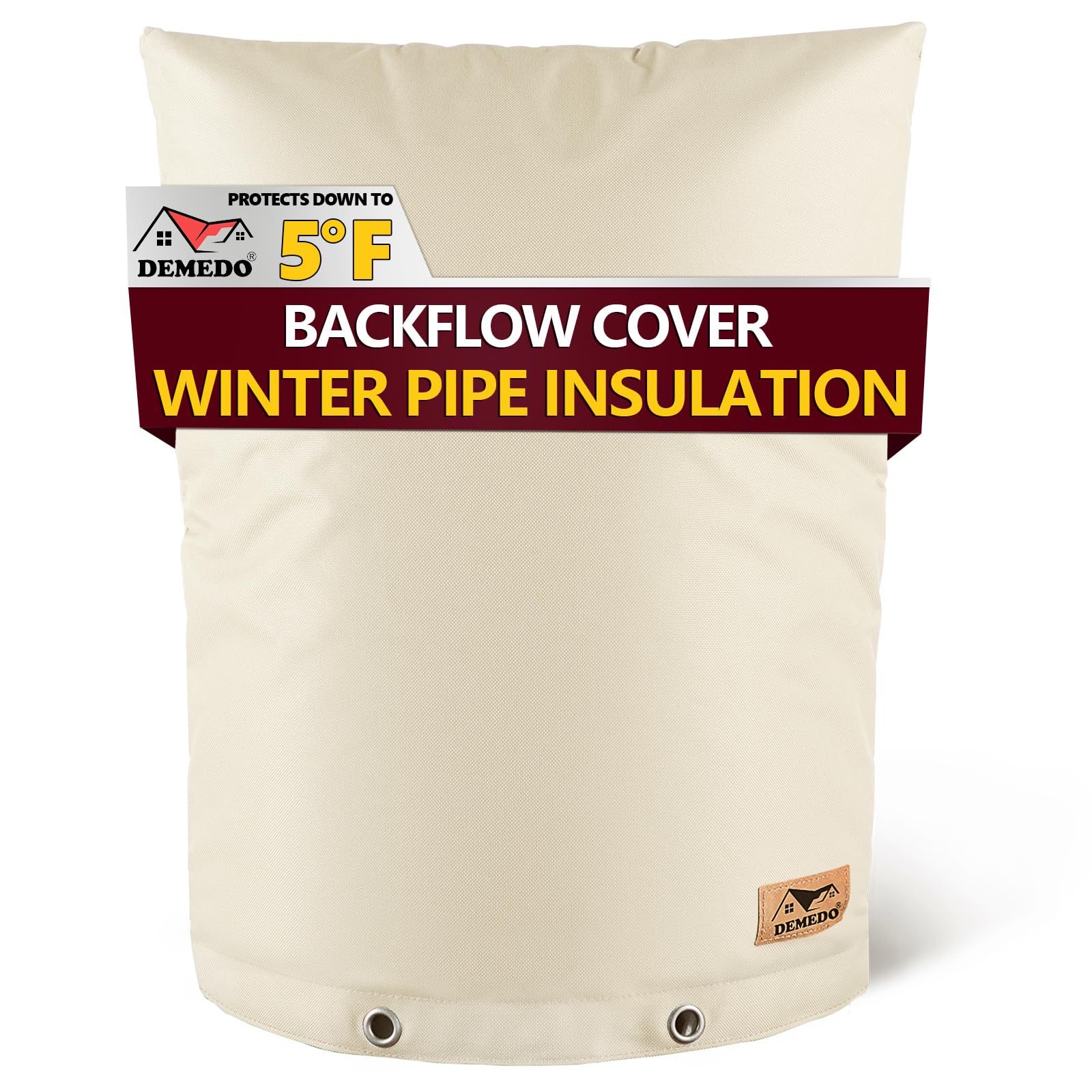 DEMEDO backflow cover 16x20 in sand shields irrigation valves from winter chill.