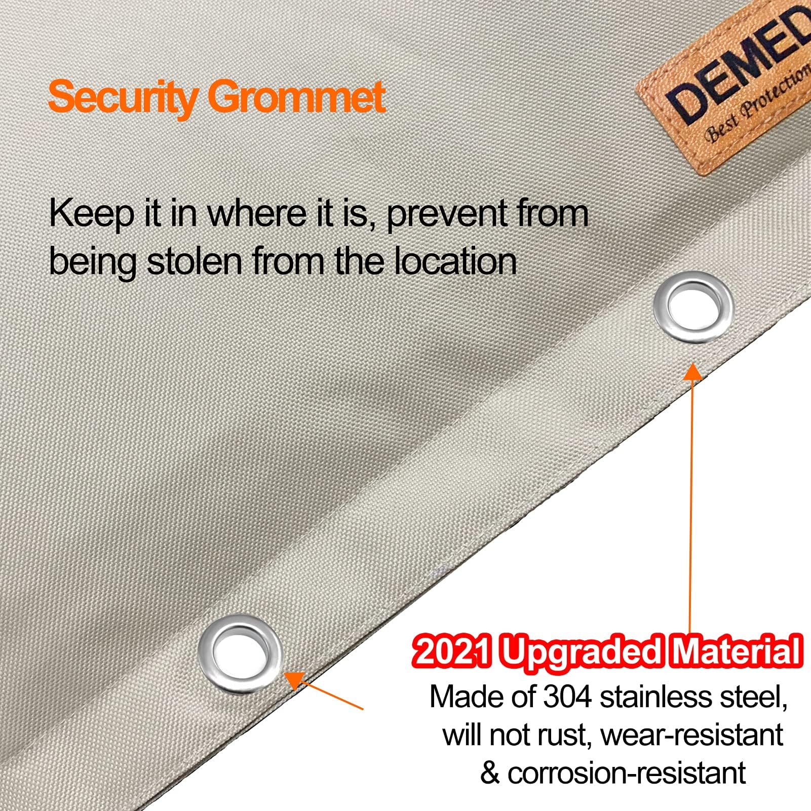 DEMEDO outdoor cover blends with siding and yard surfaces for discreet winter protection.