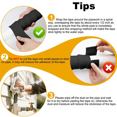 DEMEDO pipe insulation tape around a curved elbow for tight fittings