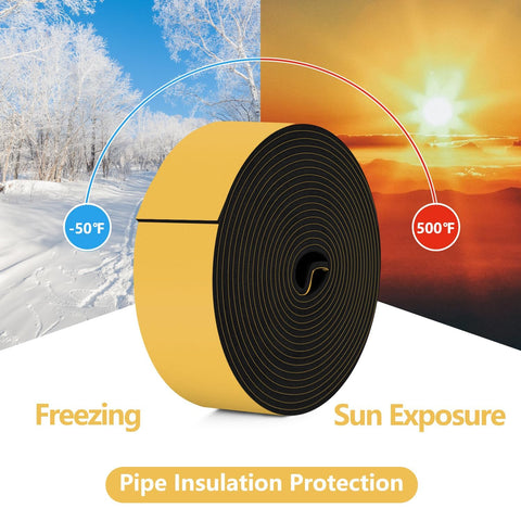 DEMEDO outdoor-use pipe insulation tape on exposed water lines