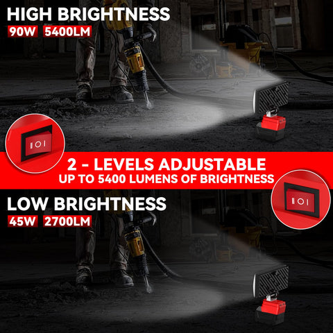DEMIMA two-level brightness switch demonstrates adjustable intensity for different tasks.