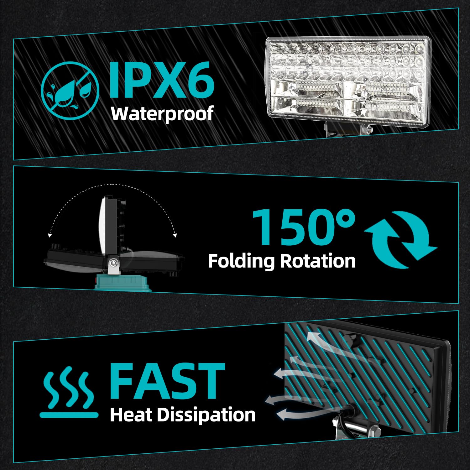 Energy-saving design with fast heat dissipation for extended use.