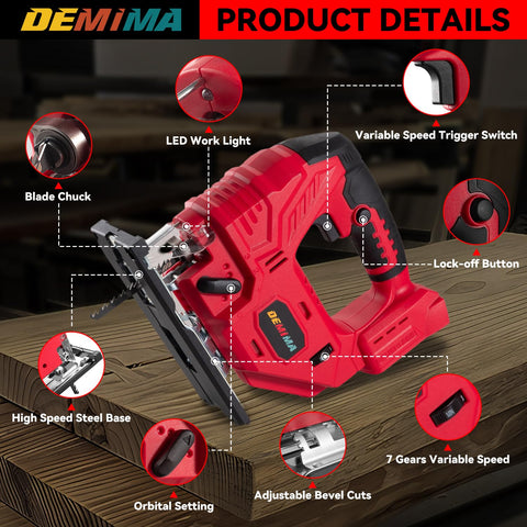 Demima LED light brightens the work area for precise lines