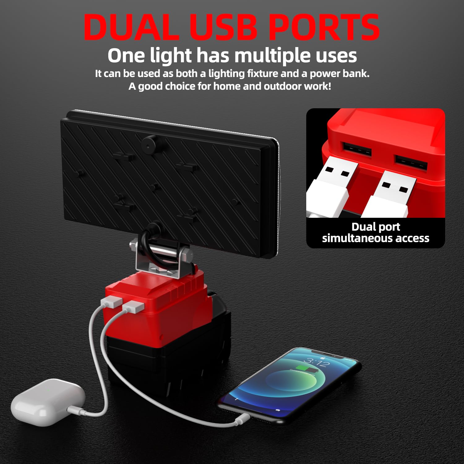 DEMIMA rotatable head shows flexible lighting angles for precise task illumination.
