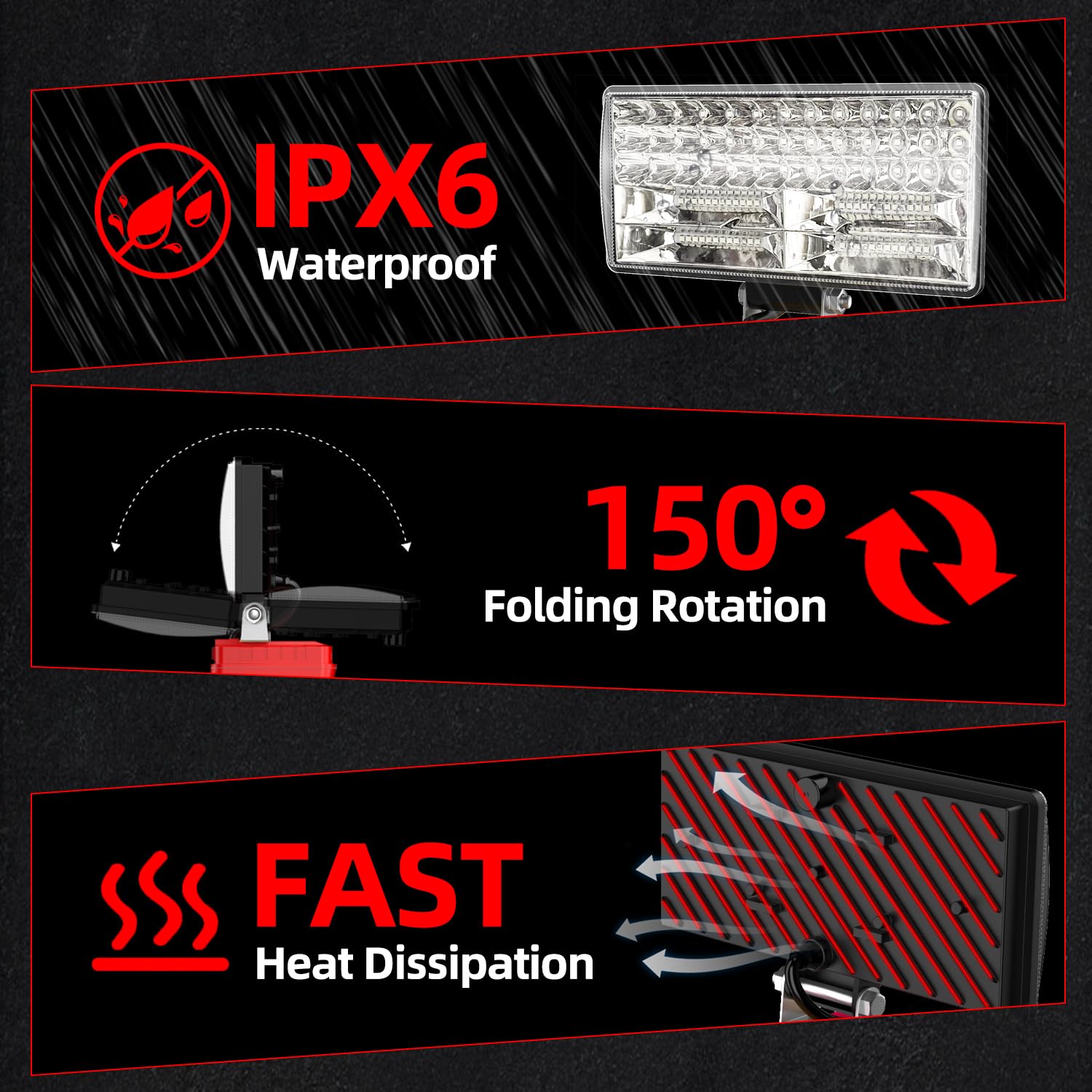 DEMIMA wide 140-degree lighting covers large work areas with efficient illumination.