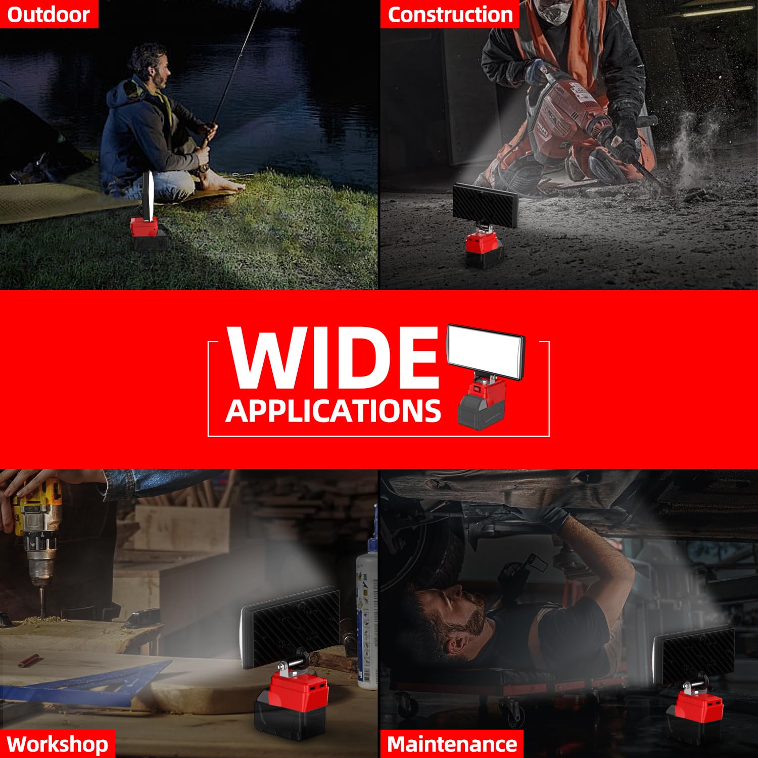 DEMIMA compact light in campsite use supports outdoor activities and tech charging.