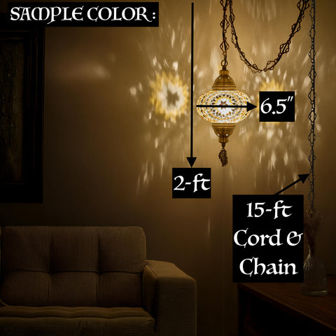 Included USA bulb for E12 candelabra to preview warm glow.