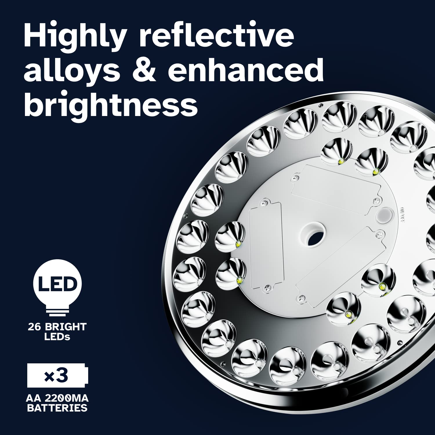Deneve light head with nine-point-five-inch coverage on flag illumination