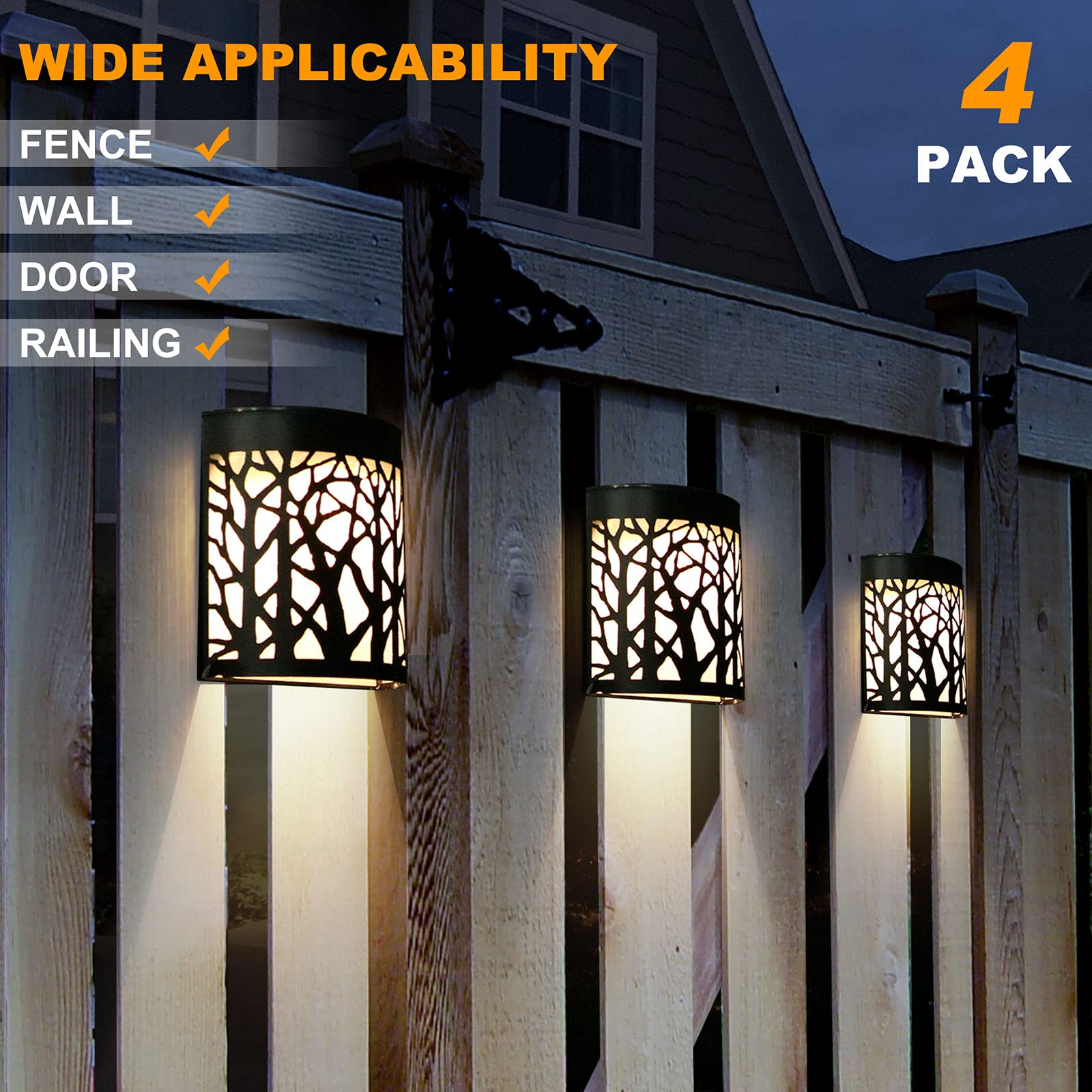 DenicMic solar wall lights front door illuminator enhances curb appeal and entry safety.