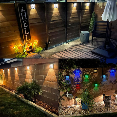 DenicMic solar wall lights yard perimeter light adds gentle visibility and security.