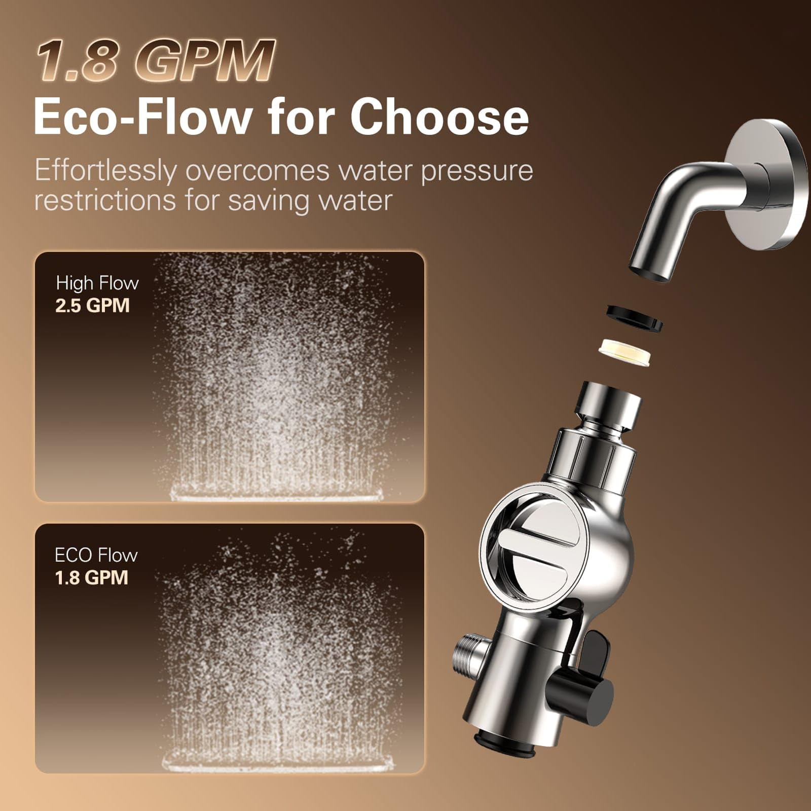Denkee 71-inch hose delivers durable, flexible reach during showers.