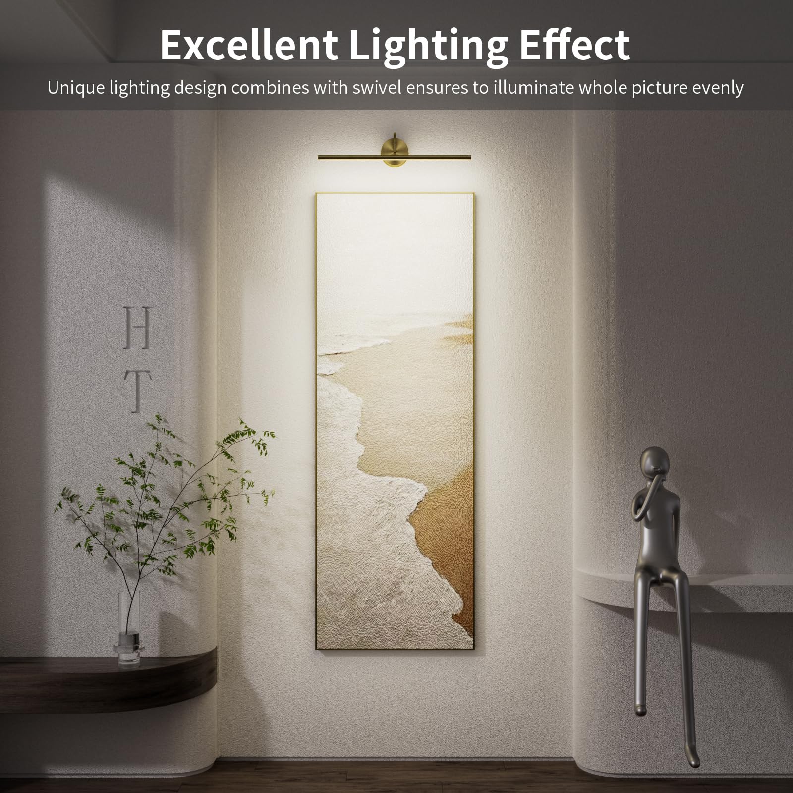 Denlead adjustable color temperature from 2700K to 6500K for mood-accurate lighting.