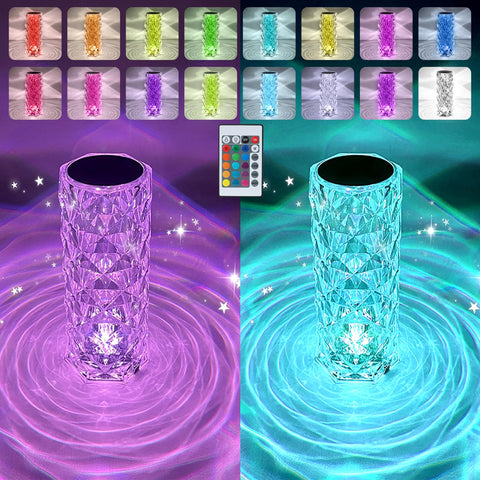 Deogos crystal rose table lamp 1 with bouquet-like glow for intimate dining