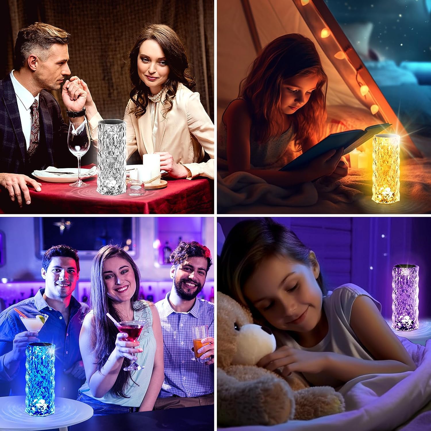 Deogos rose wave lamp touch control for quick color changes