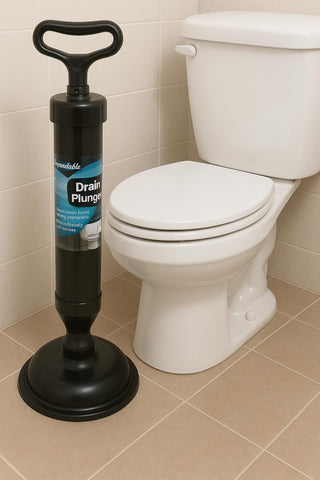 Dependable Essentials sink and toilet attachment enables simple DIY unclogging.