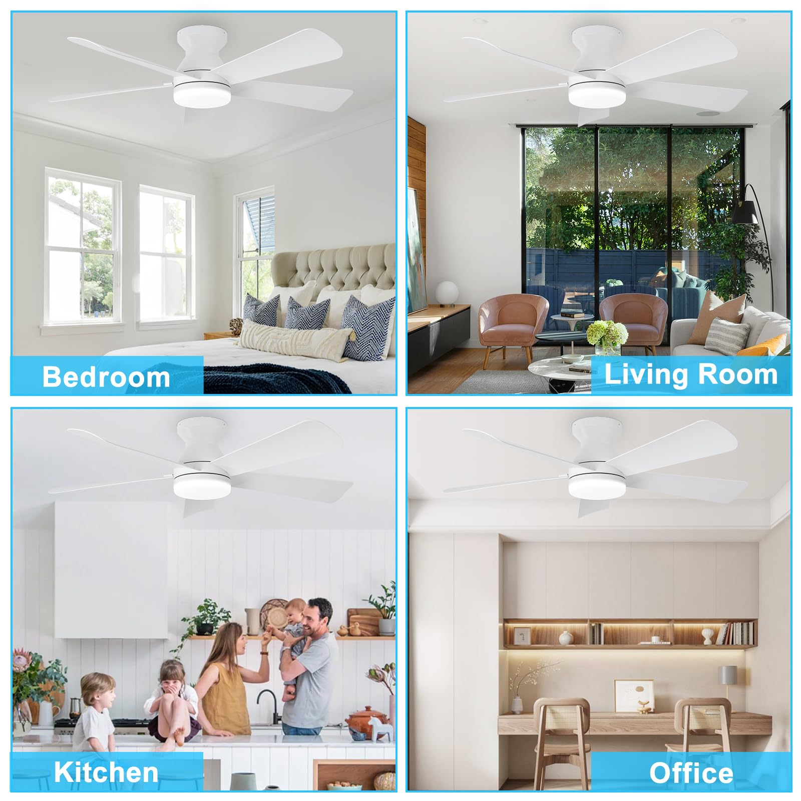 Depuley 6-speed ceiling fan with timer offers tailored comfort.