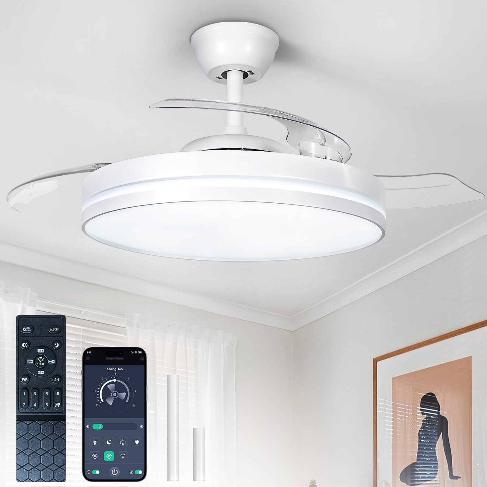 Depuley auto-off timer helps lights and fan wind down.