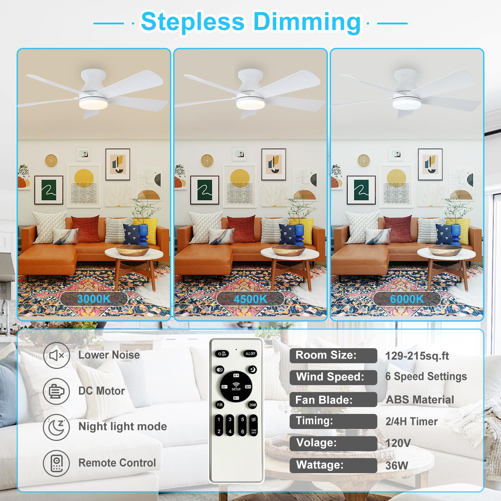 Depuley dimmable LED light provides flexible brightness for any mood.