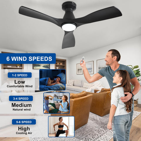 Depuley low profile design fits rooms with low ceilings.