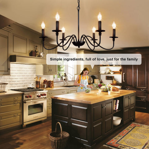 Depuley Farmhouse Chandelier bedroom-light creates warm, restful atmosphere