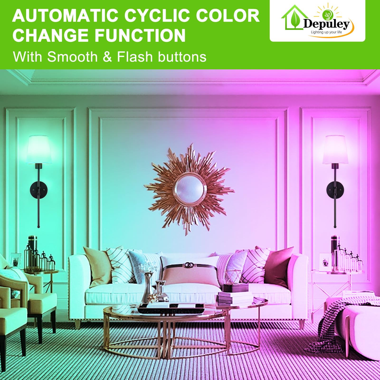 Depuley LED bulbs included for instant brightness