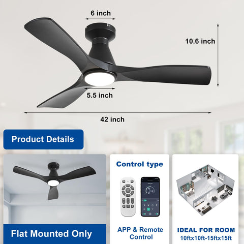 Depuley 42 inch fan with timer for customized cooling schedules.