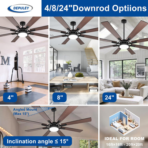 Depuley remote and app control ceiling fan for easy adjustments