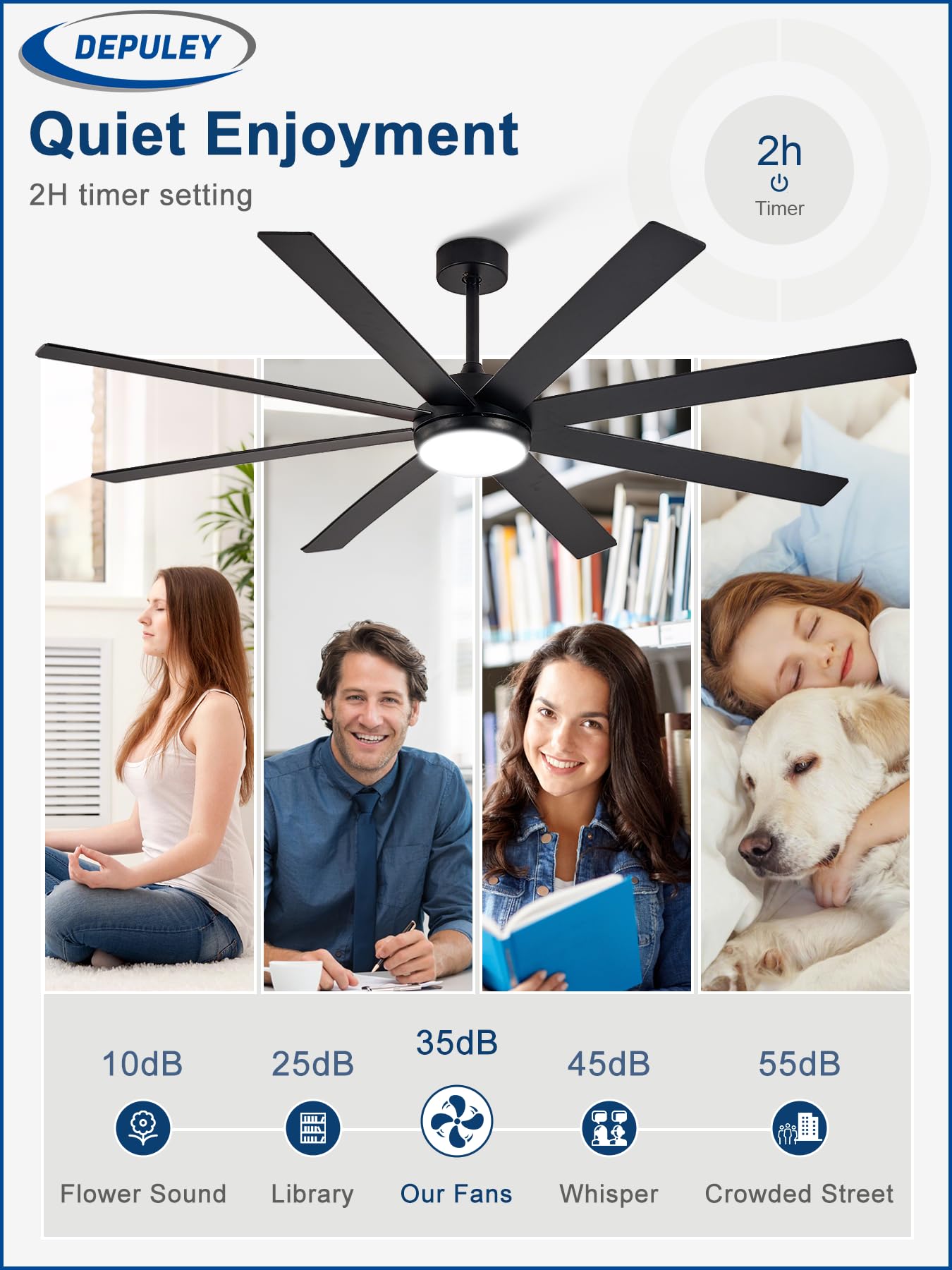 Depuley reversible motor enables summer downdraft and winter updraft