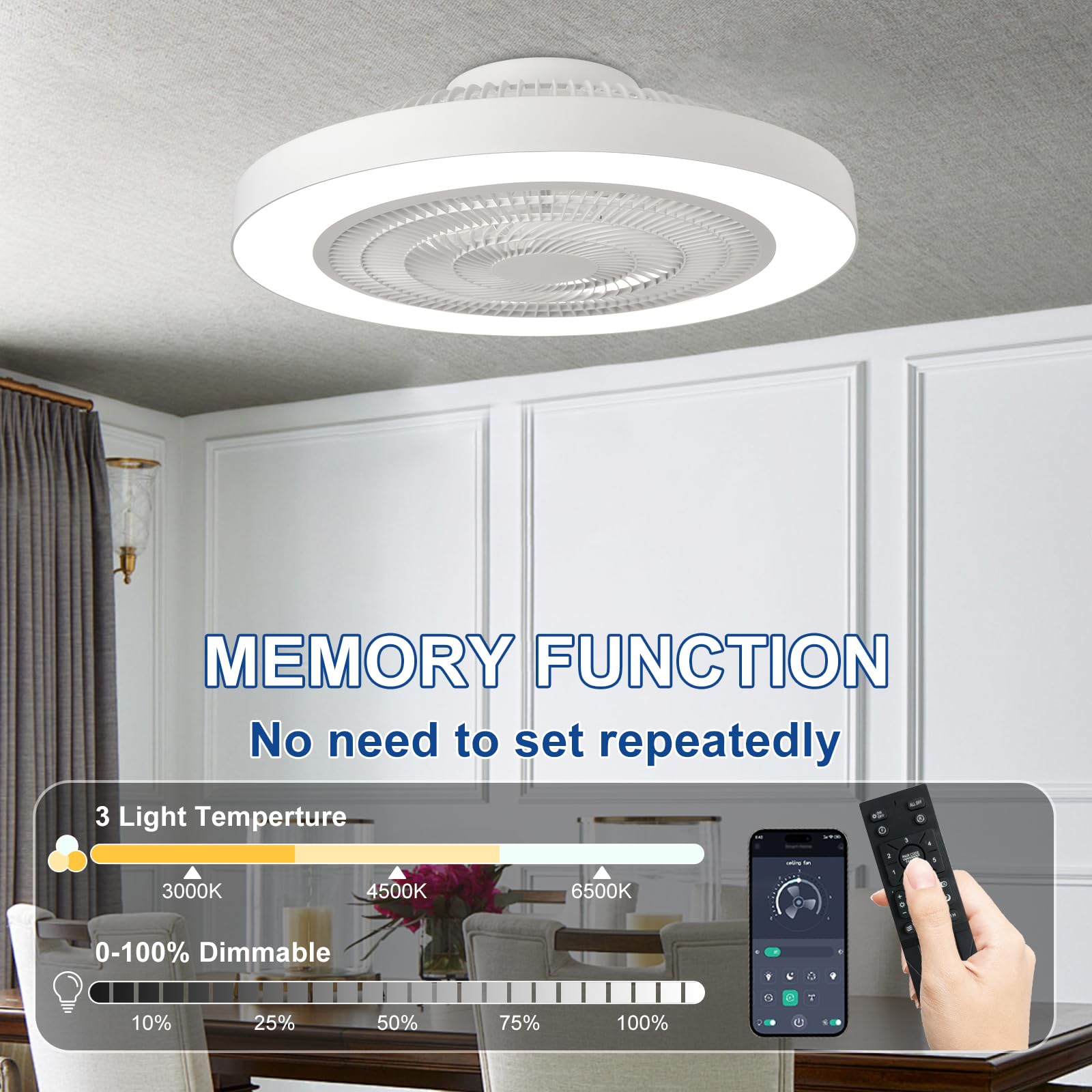 Whisper quiet operation ideal for bedrooms and study spaces
