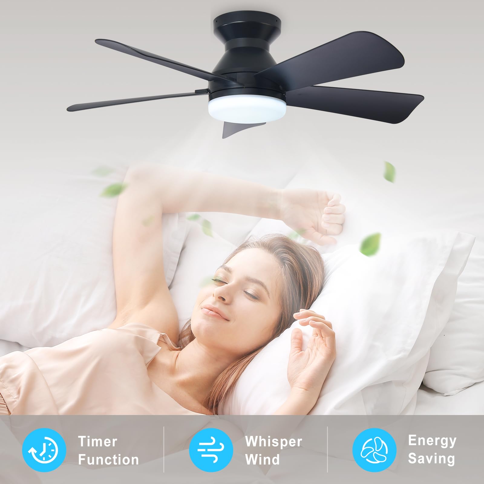 Depuley timer and night mode options for convenience.