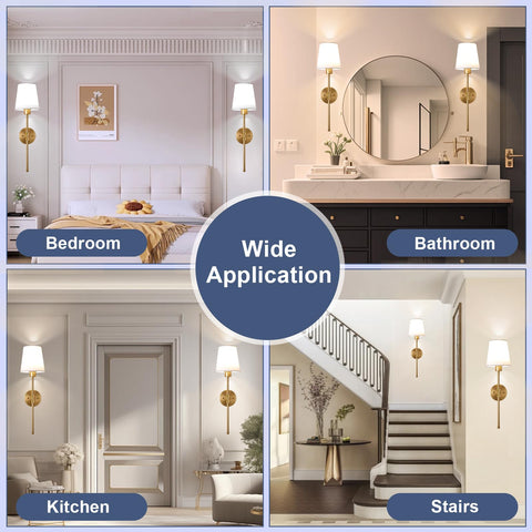 Depuley dimmable wall sconce controlled by remote for warm to cool tones.