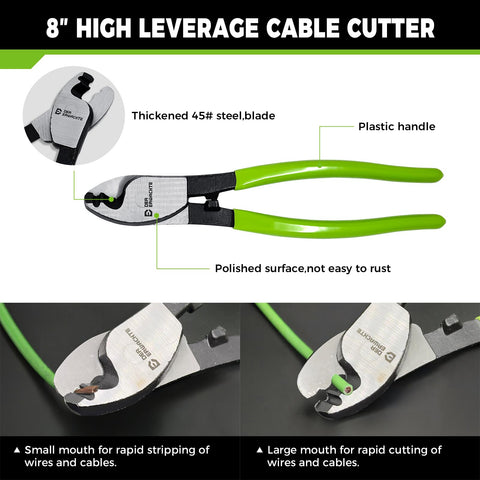 Der Erwachte 8-inch wire rope cutter for tough links.
