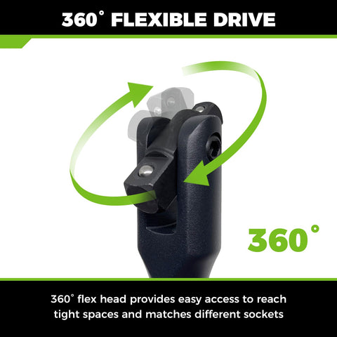 Der Erwachte spring-loaded detent ball keeps sockets securely engaged