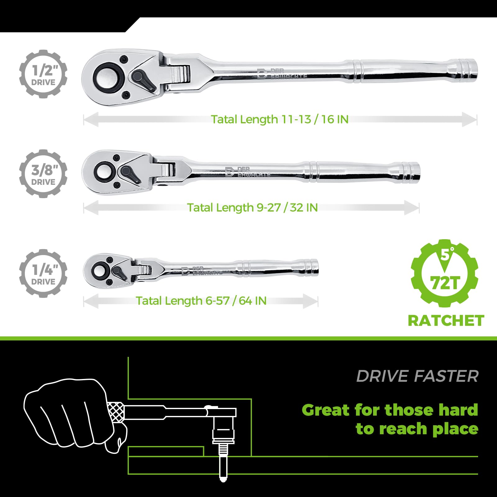 Der Erwachte chrome alloy finish resists corrosion and stays polished.