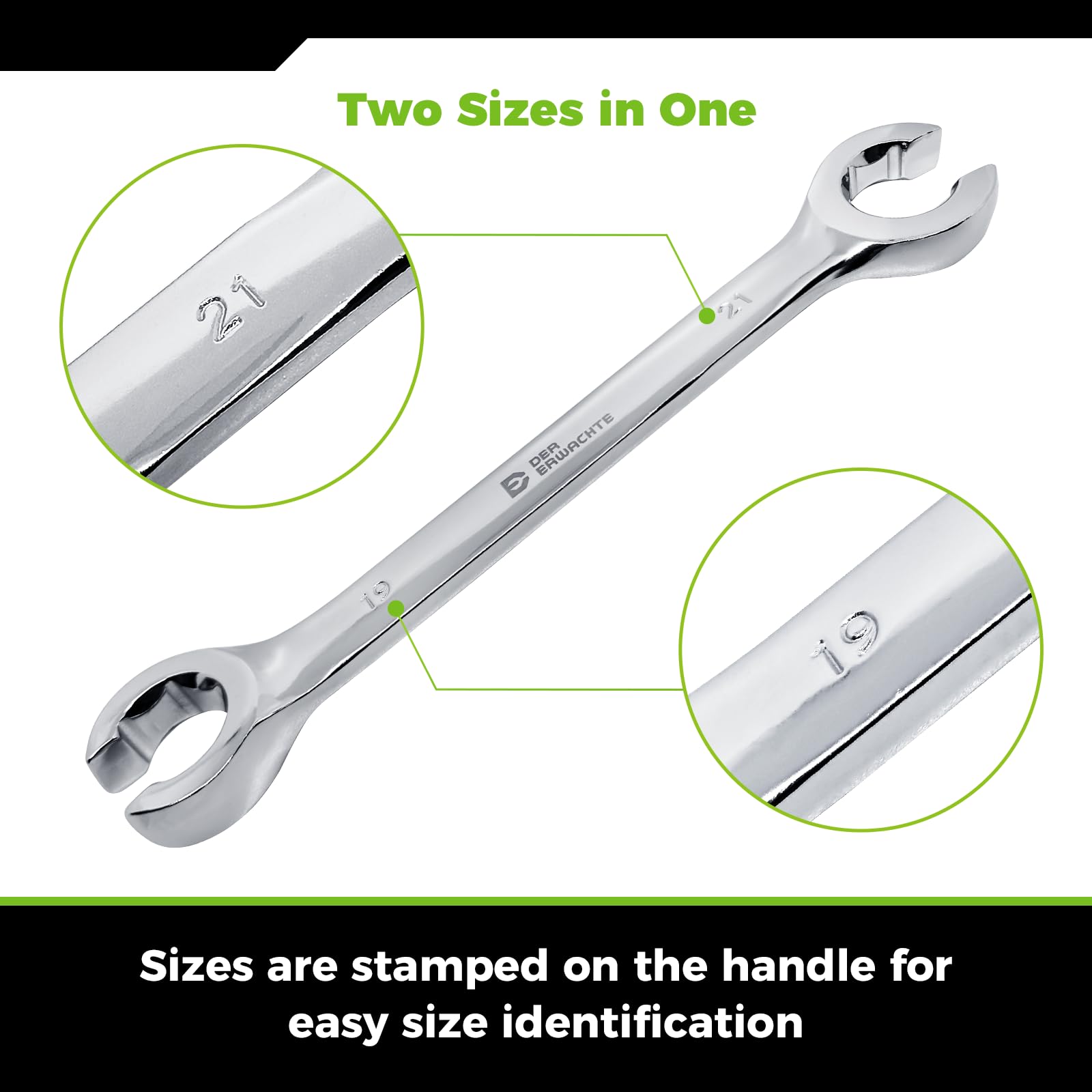 Der Erwachte 10-piece set covers SAE and metric sizes for versatile repairs