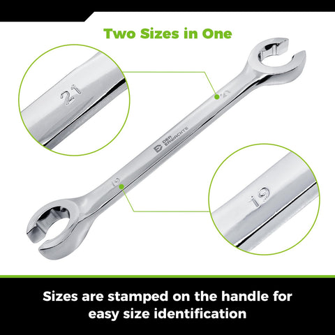 Der Erwachte 10-piece set covers SAE and metric sizes for versatile repairs
