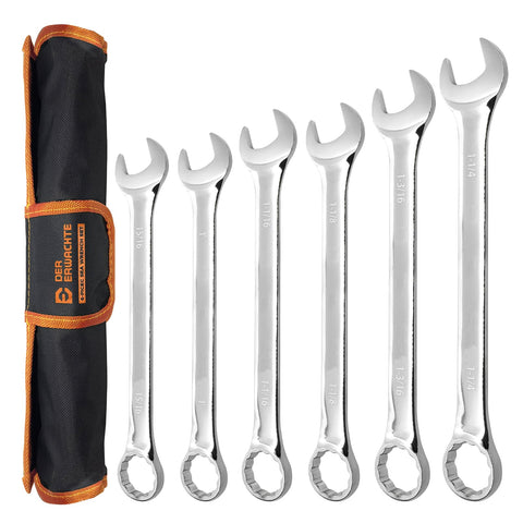 Der Erwachte large SAE wrench set in roll-up pouch offers portable organization for on-the-go jobs
