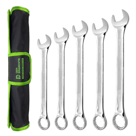 Der Erwachte large wrench set neatly rolled in its pouch for easy storage.