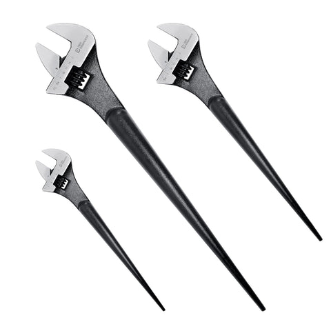 Der Erwachte spud wrench set on a workbench for versatile alignment tasks.