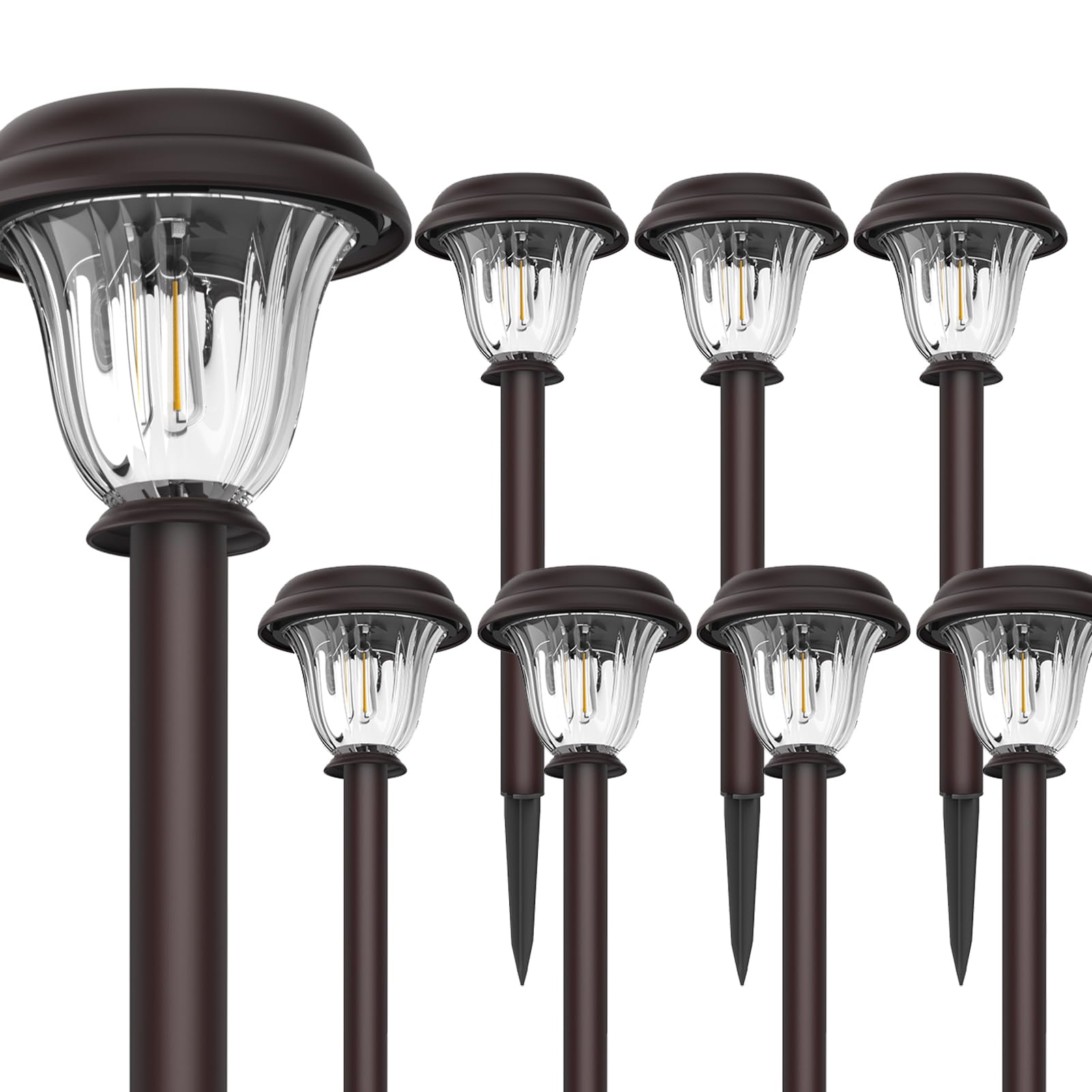 DERAYSION solar light in stainless steel and glass for all-weather durability