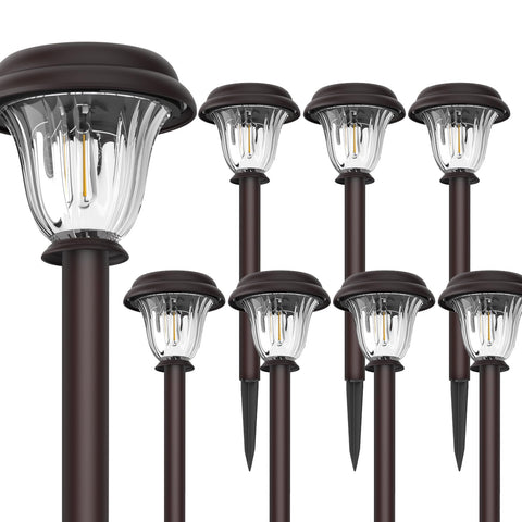 DERAYSION solar light in stainless steel and glass for all-weather durability