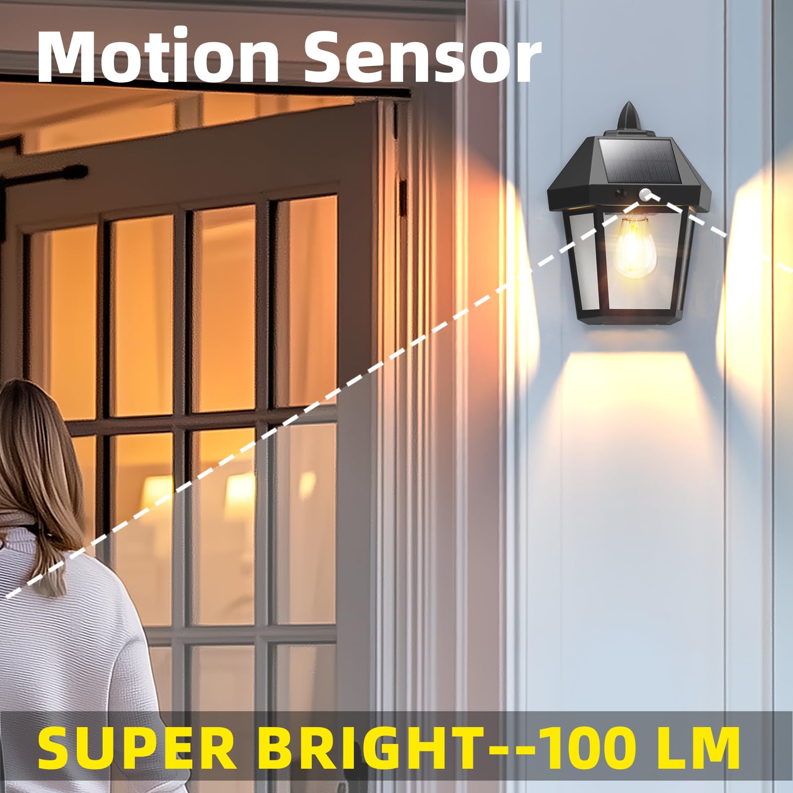 DERAYSION easy-install, no-wiring lantern for quick porch setup.