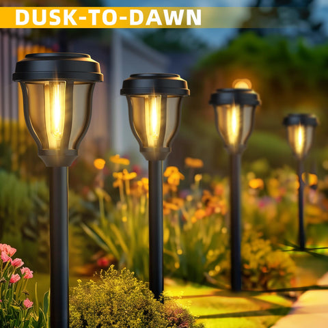 DERAYSION outdoor solar light uses durable materials for year-round weather resistance