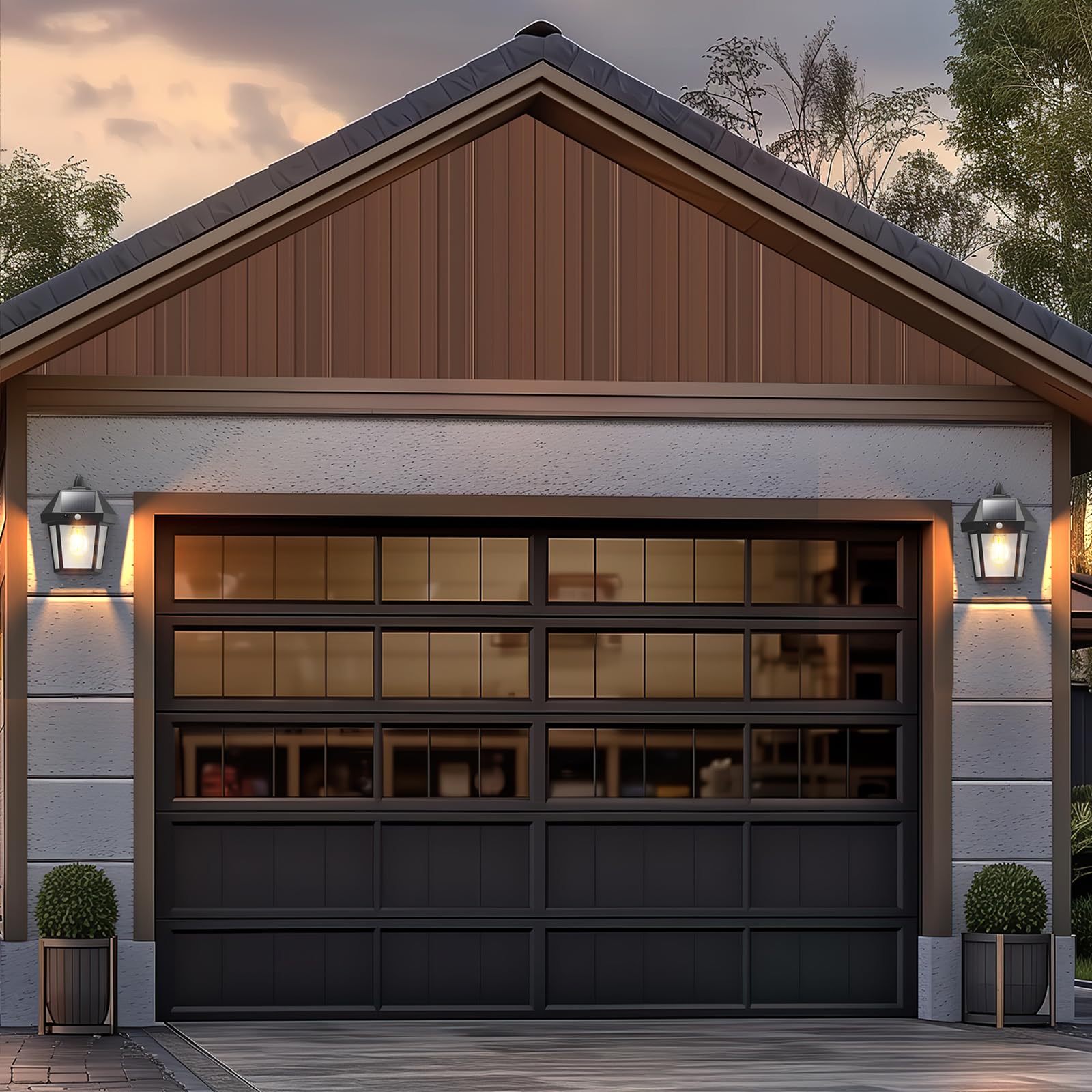 DERAYSION security-oriented porch lantern helps illuminate paths and deter intruders.