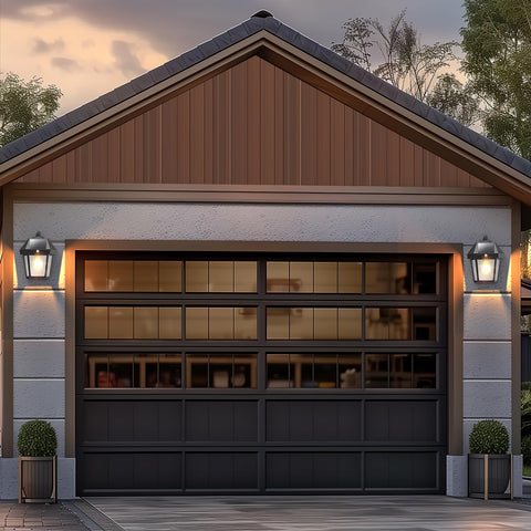 DERAYSION security-oriented porch lantern helps illuminate paths and deter intruders.