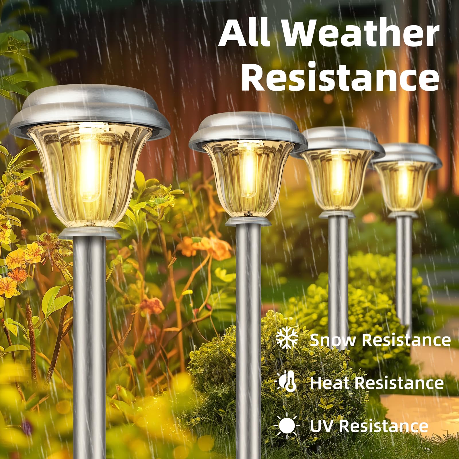 DERAYSION dusk-to-dawn sensor enables hands-free operation and energy savings.