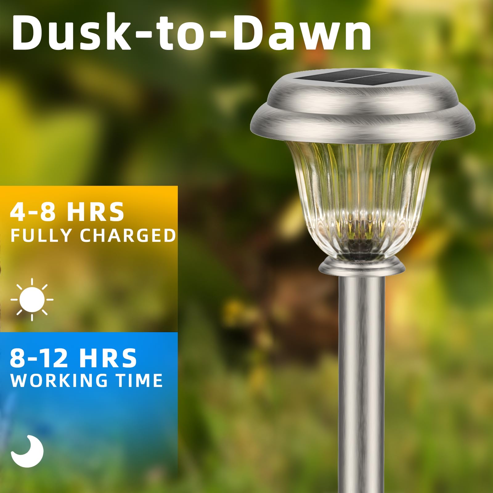 DERAYSION glass-dome construction for premium aesthetics and weather resistance.