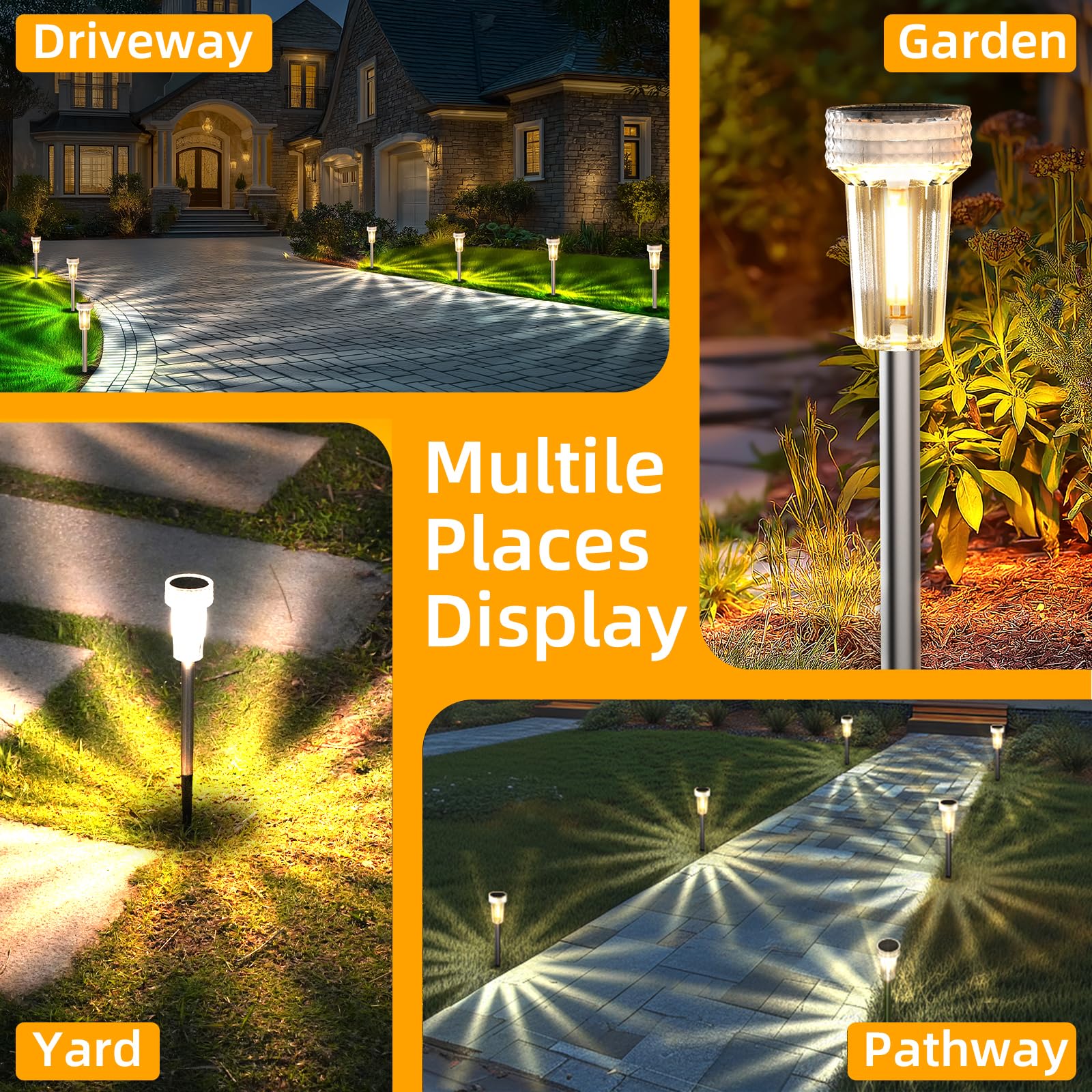 DERAYSION eight-pack enhances borders, driveways, and pool areas.