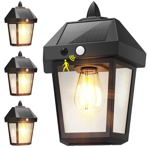 DERAYSION motion-sensor outdoor lantern activates on approach for safety.
