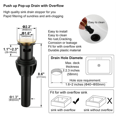 Derengge brushed gold faucet packaging shows components for quick setup.